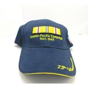 World War II 75th Anniversary Asiatic Pacific Campaign Hat Cap Strapback Blue